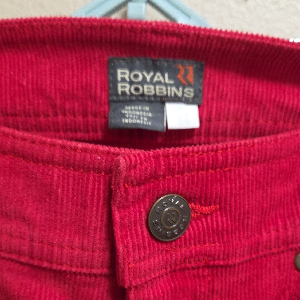Royal Robbins Vibrant Red Corduroy Trousers - Picture 2 of 6